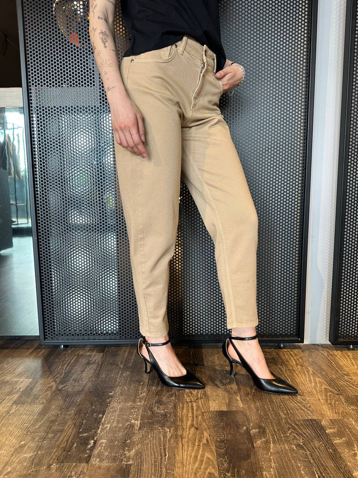 Berna Pantaloni Donna W253012-80 Carrot, Beige