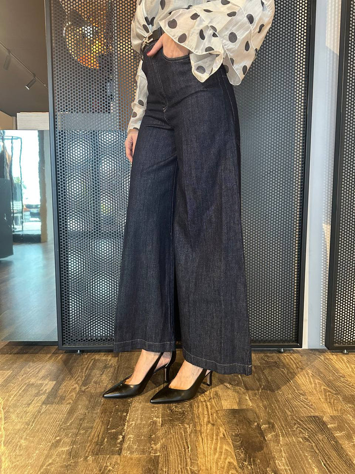 Tensione In Pantaloni Donna PE25-4047 Jeans, Palazzo Ampio