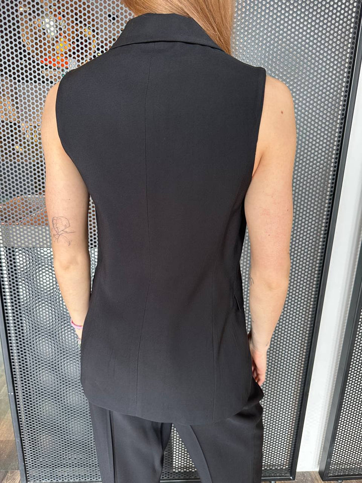 Artigli Gilet Donna ACGL001804 Nero, Con Rever