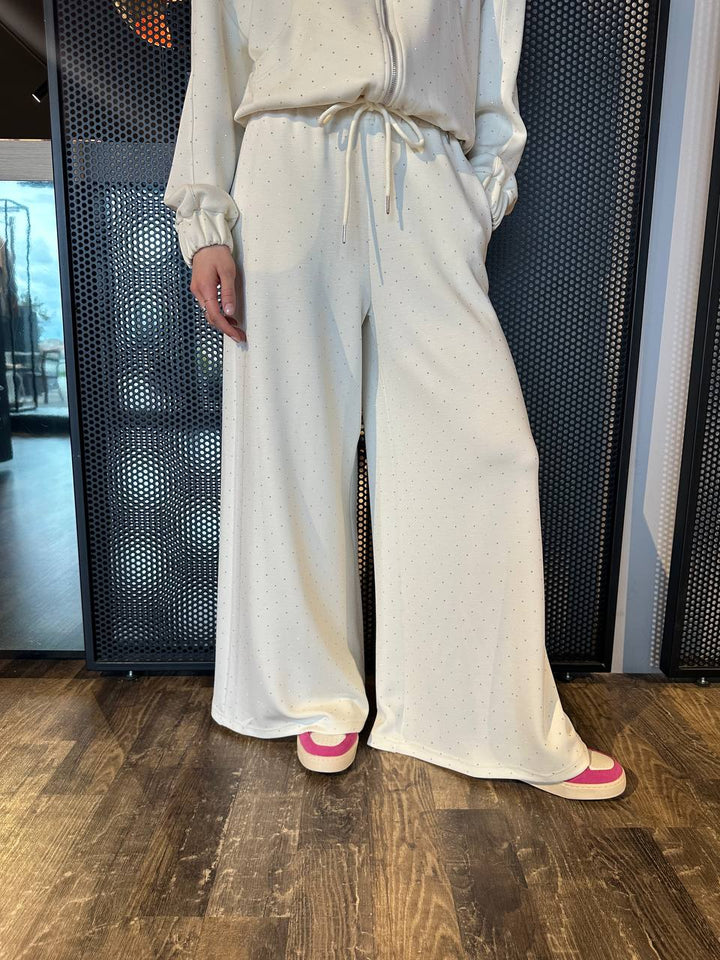 Berna Pantaloni Donna W253098-158 Palazzo, Panna