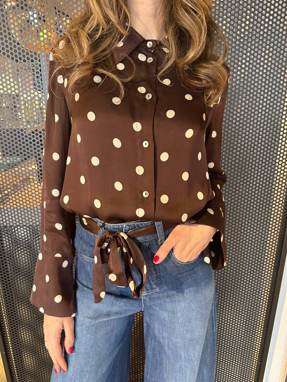 Tension In Women's Shirt PE25-2141 Polka Dots, Viscose
