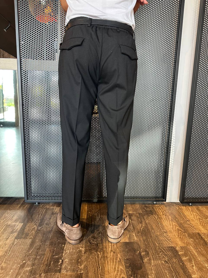 Outfit Men's Trousers S2S5CT00P021 Black Elastic Waist, Pence