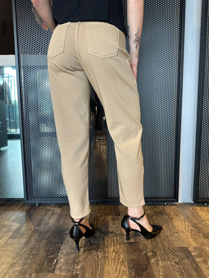 Berna Pantaloni Donna W253012-80 Carrot, Beige