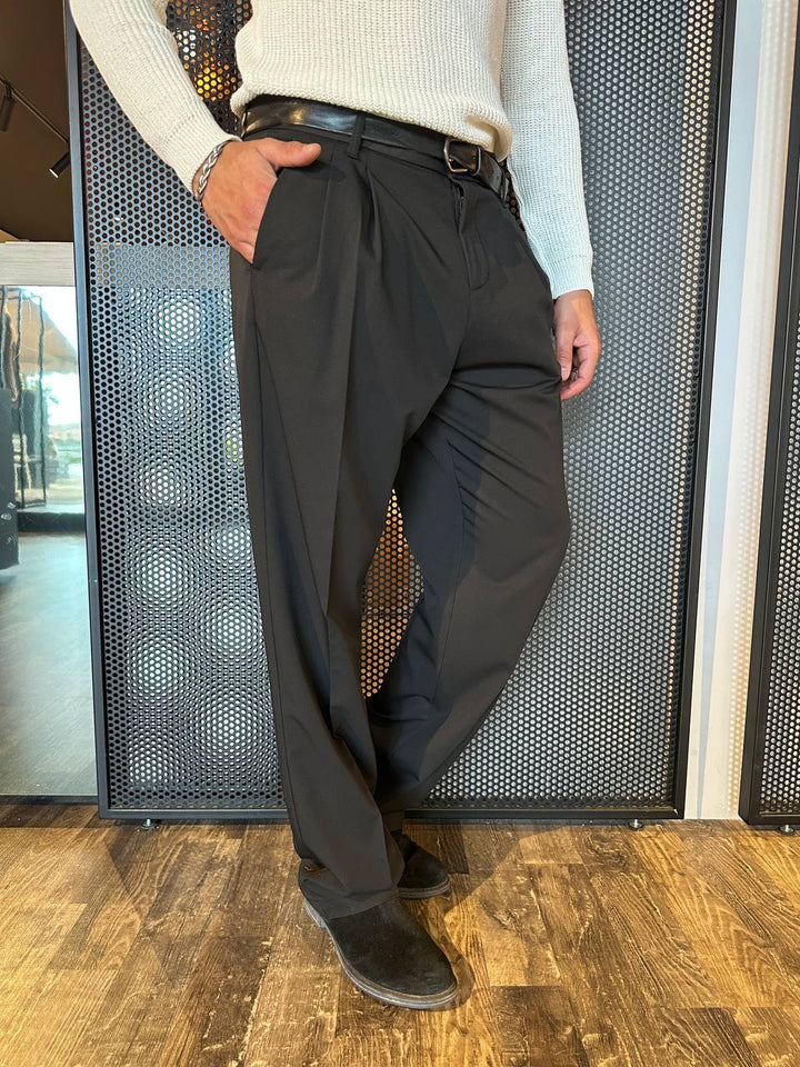 Imperial Pantaloni Uomo PD3MJBQ Nero, Doppia Pence