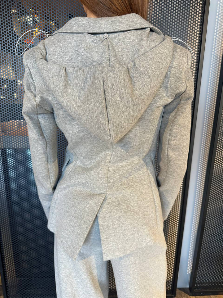 Tensione In Giacca Donna 25B6105PE25 Grigio, Cotone Elasticizzato