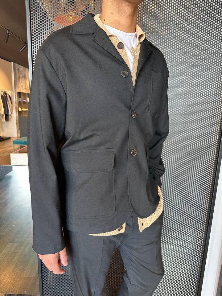 Outfit Giacca Camicia Uomo OF1S2S5J003, Nero