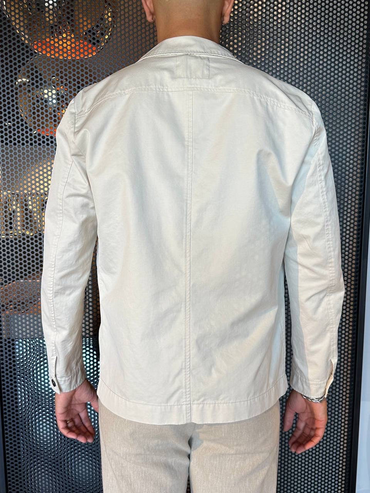 Alta Tensione Camicione Uomo 0765700191 Panna, Con Tasche