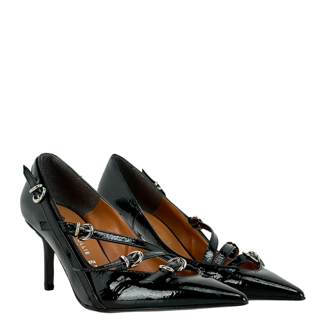 Divine Follie Women's Shoes, Pumps, 1622, Patent Leather, Black