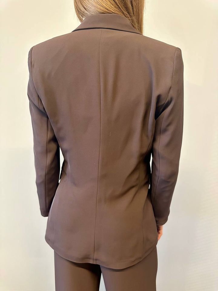 Tensione In Giacca Donna 25B6104PE25 Marrone, Monopetto