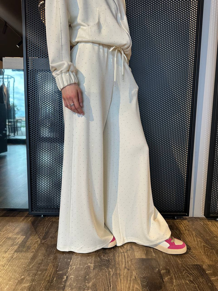 Berna Pantaloni Donna W253098-158 Palazzo, Panna