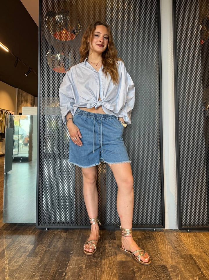 Dixie Camicia Donna CEQEPQLA Celeste, Over, Taglia Unica