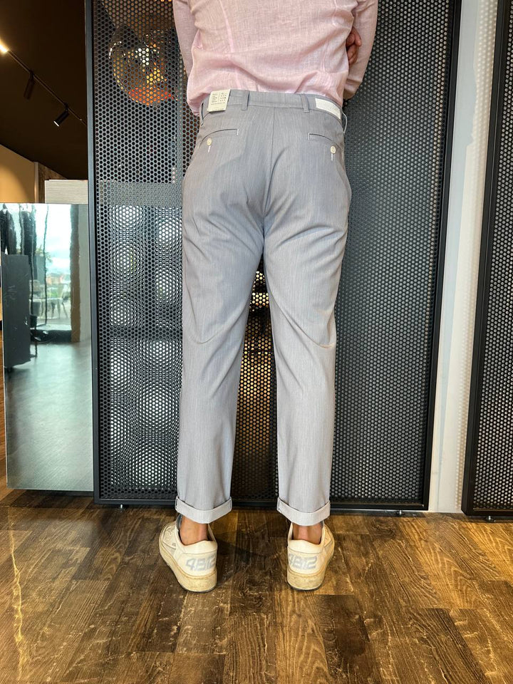 BL11 Pantaloni Uomo 05BLA250762 Chino Grigio Chiaro