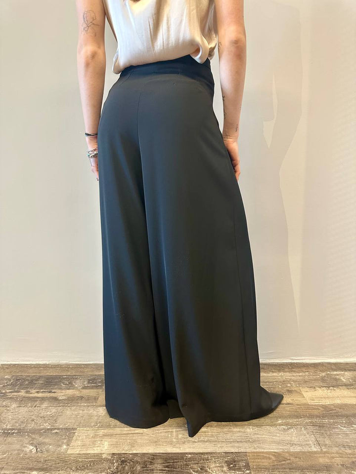 Imperial Pantaloni Donna P3ZQJGC Nero, Fondo Largo