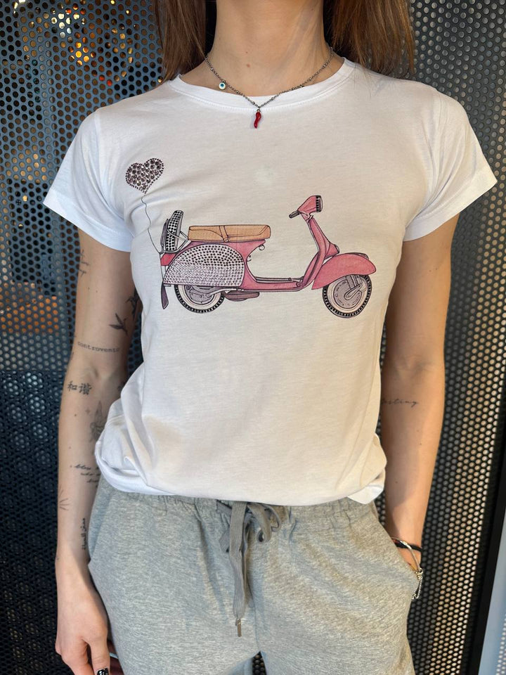 White Wise Women's T-shirt WW30159 White, Cotton