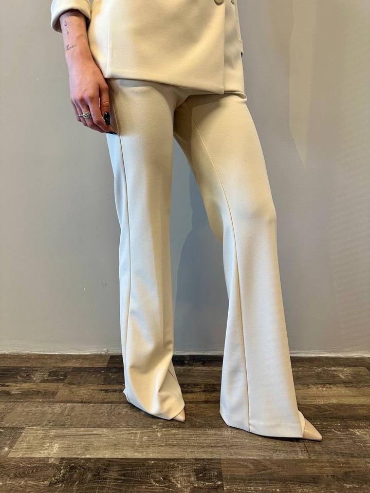 Imperial Pantaloni Donna P3E9JAW Panna, Fondo Largo