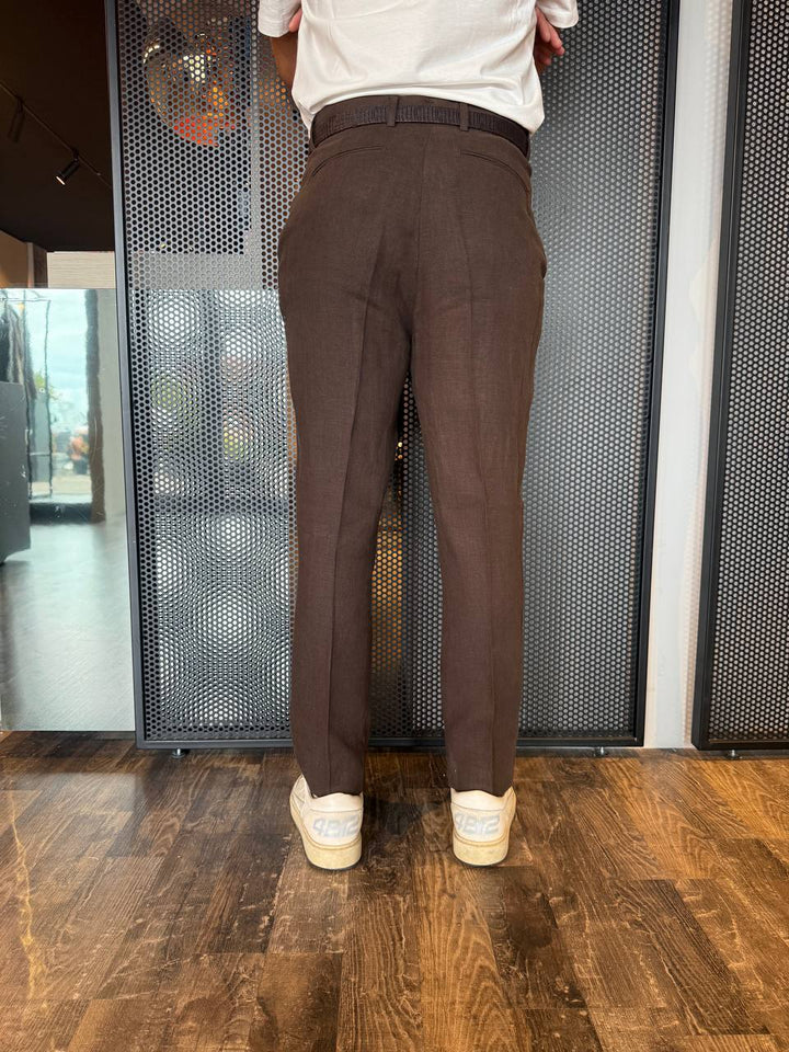 I'm Brian Pantalone Uomo PA3244 Marrone, Fondo dritto