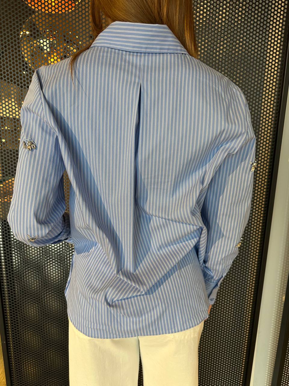 Koralline Camicia Donna PE25-503 Oversize, Celeste