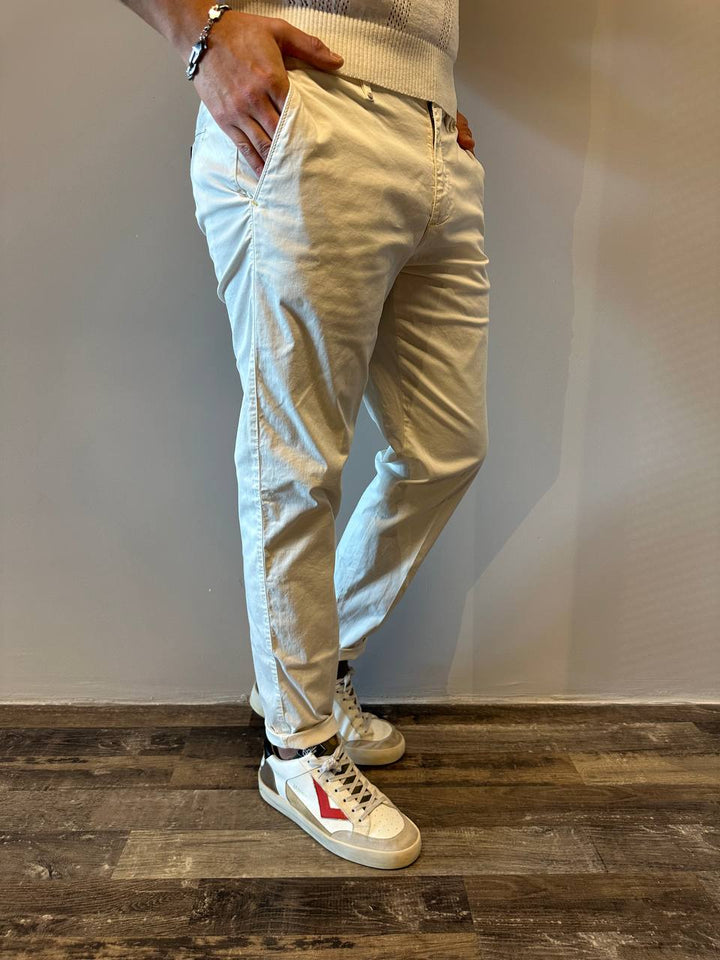 BL11 Pantaloni Uomo 10TROPEA24 Chino Basic, Panna
