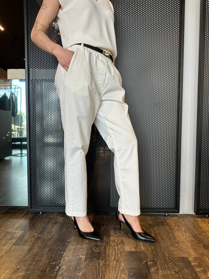 Eco Pantaloni Donna JECO220 Pantajogging, Bianco