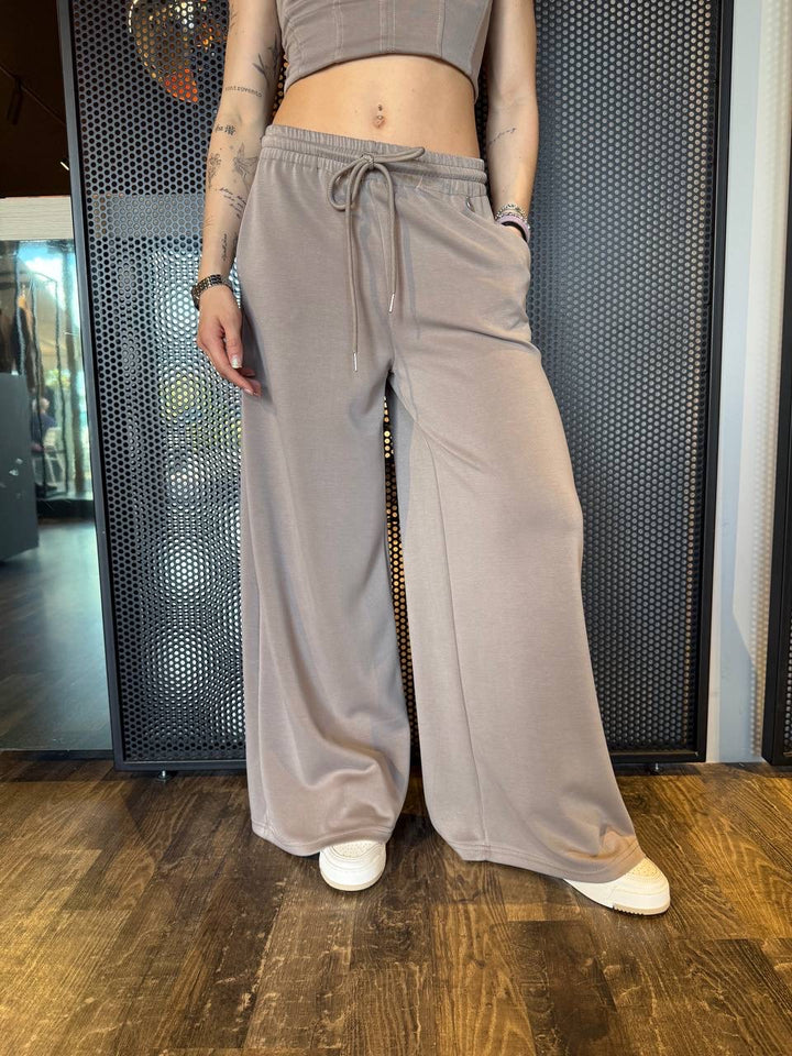 Berna Women's Pants W253095-7 Palazzo, Mud