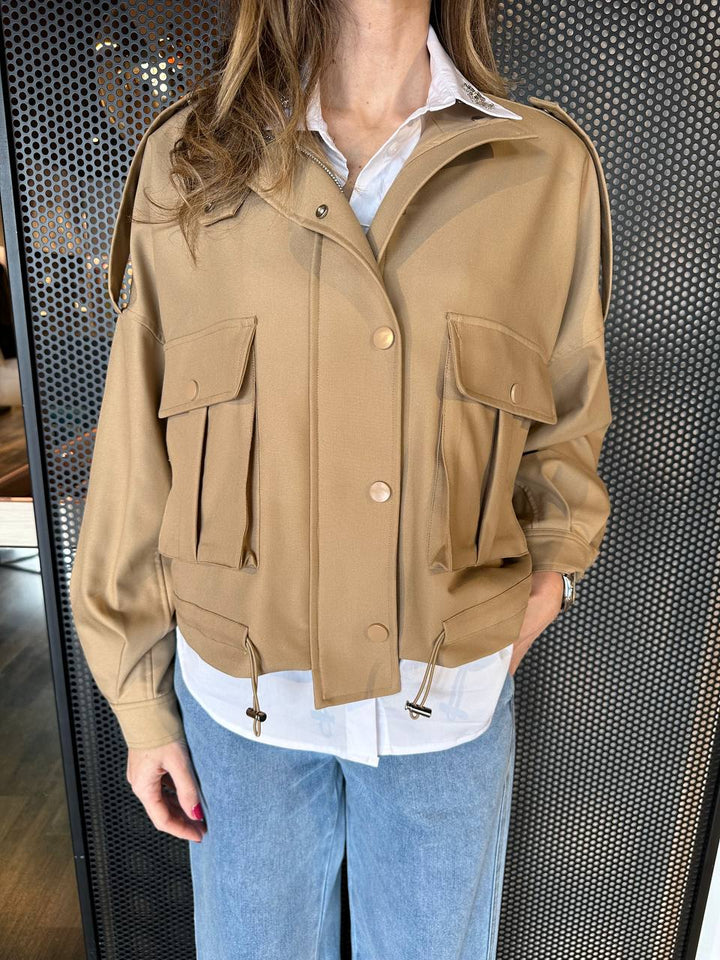 Artigli Giacca Bomber Donna ACGI002233 Beige, Tasconi