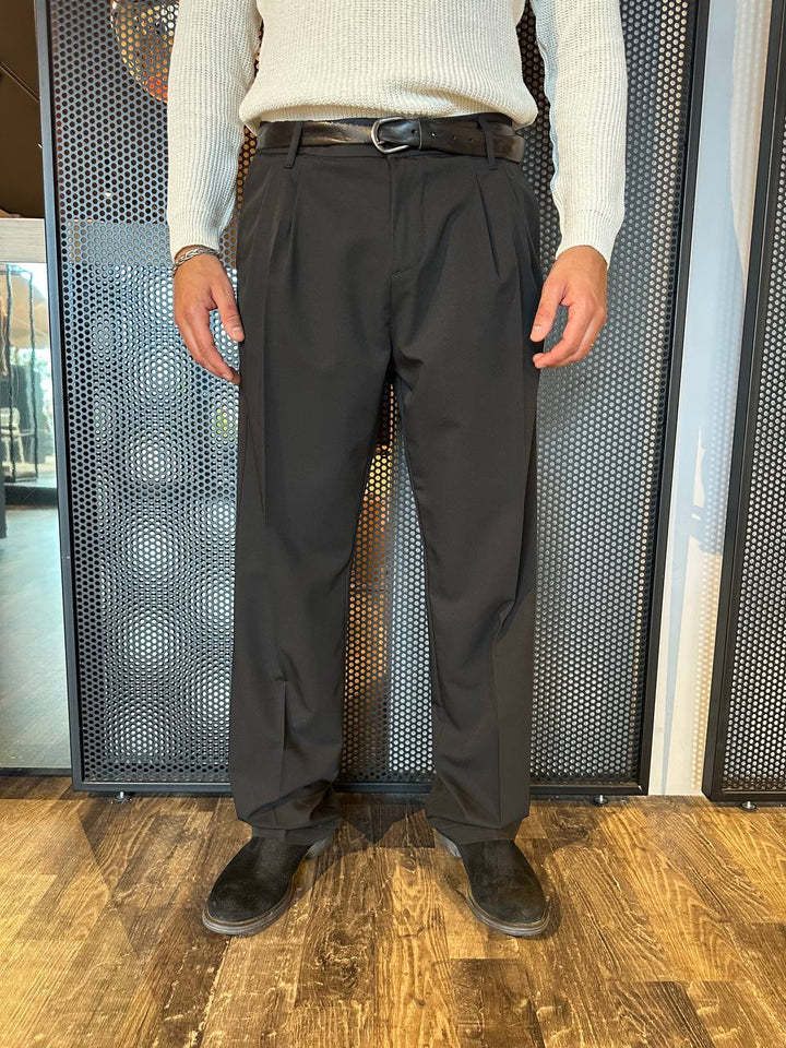 Imperial Pantaloni Uomo PD3MJBQ Nero, Doppia Pence