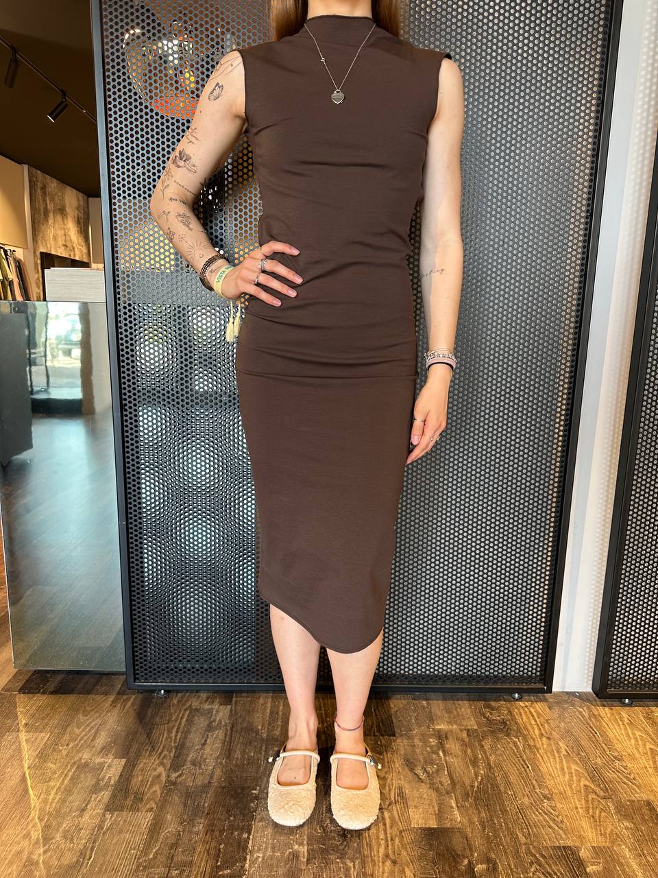Kontatto, Abito Donna MR4004C Moro, Midi Scollo Schiena