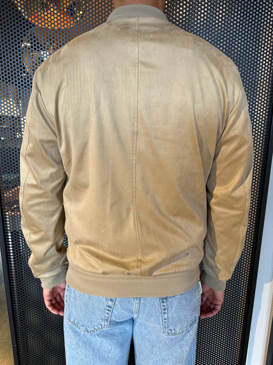 Gianni Lupo Bomber Uomo GL9730-S25 Beige, Eco Suede