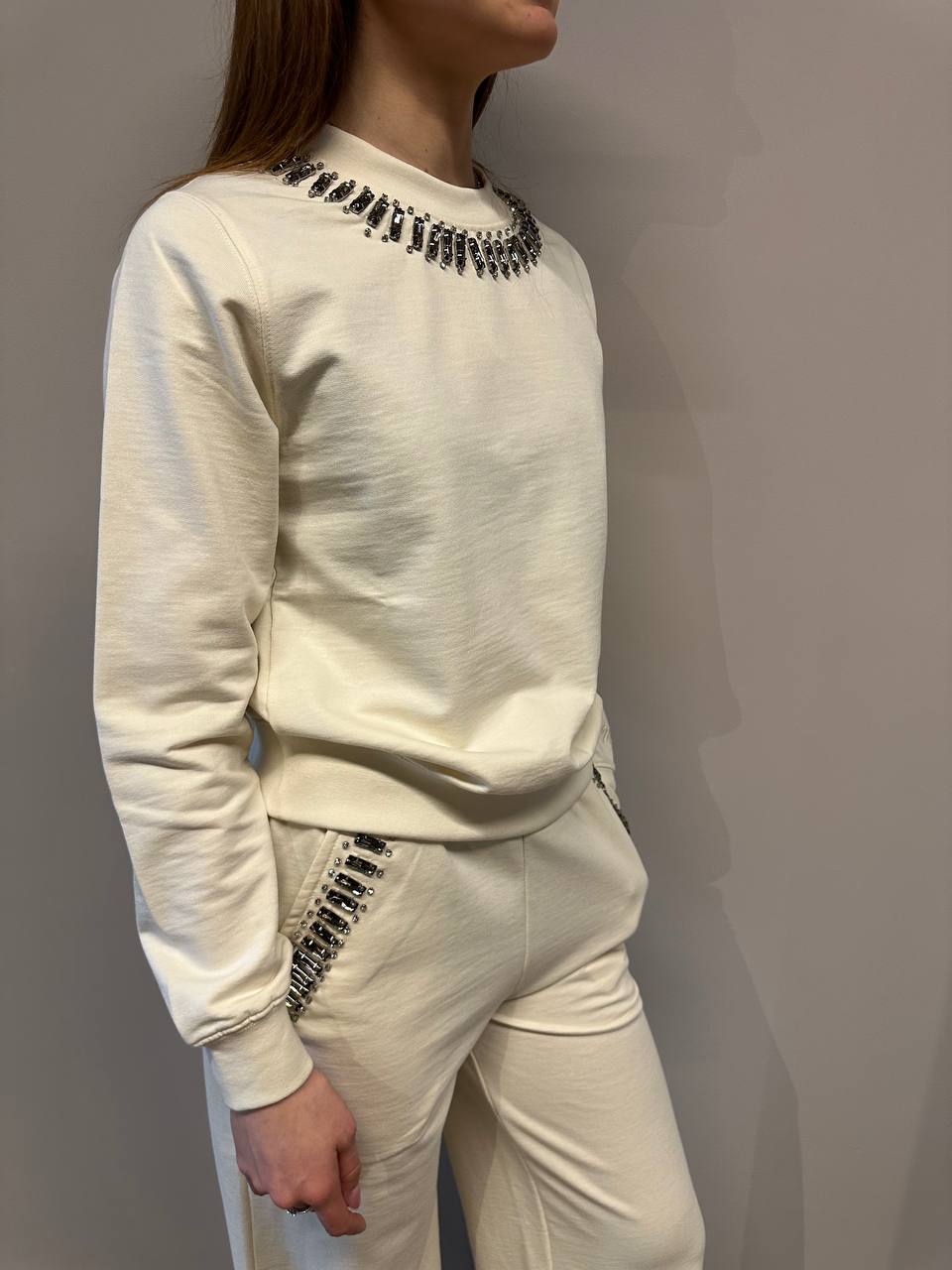 Markup Women's Sweatshirt MW862013 Cream, Cotton