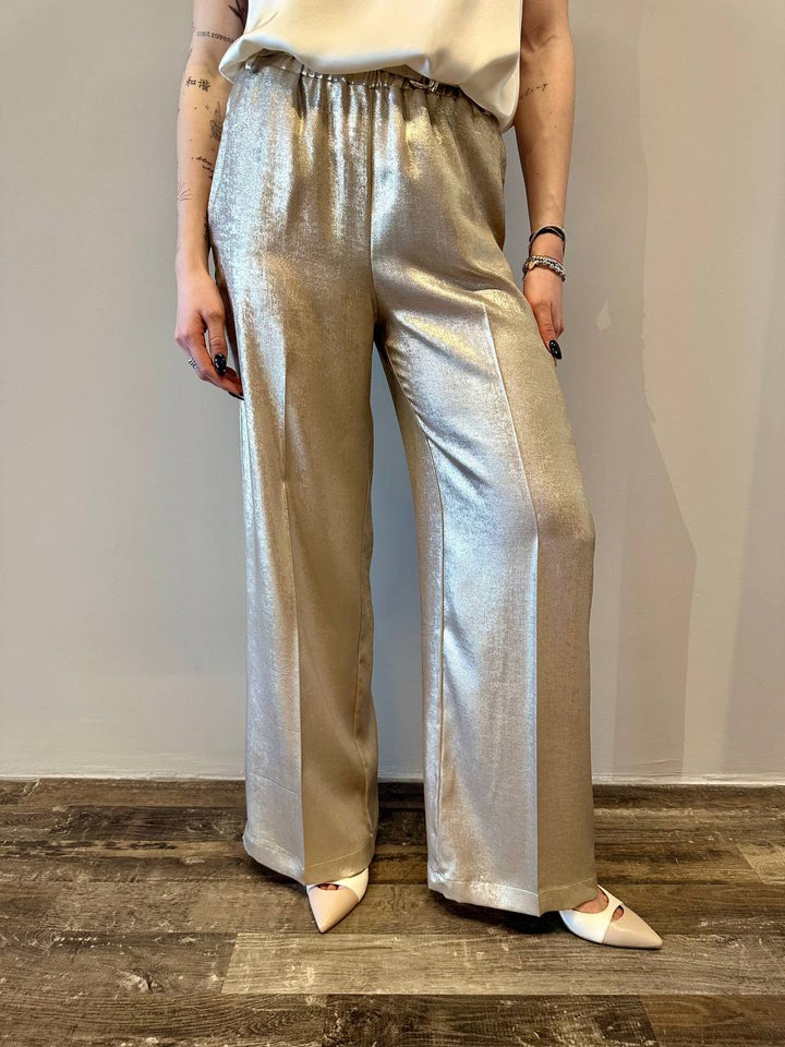 Markup Women's Pants MW865135 Gold, Palazzo