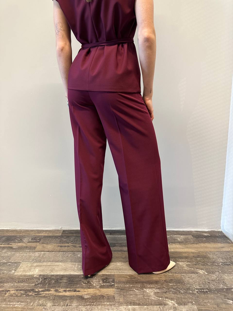 Kontatto Pantaloni Donna HU702C Bordeaux, Palazzo