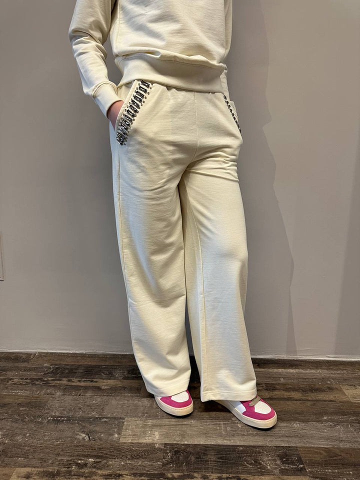 Markup Pantaloni Donna MW862016 Panna, Cotone