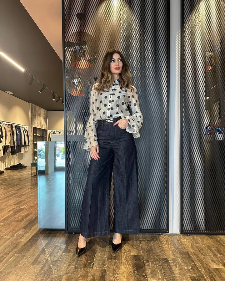 Tensione In Pantaloni Donna PE25-4047 Jeans, Palazzo Ampio