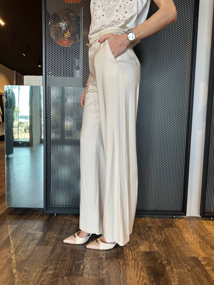 Tensione In Pantaloni Donna PE25050 Panna, Palazzo