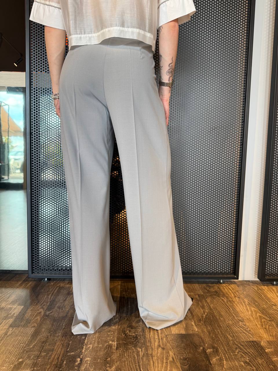 Berna Pantaloni Donna W25308914 Palazzo, Grigio