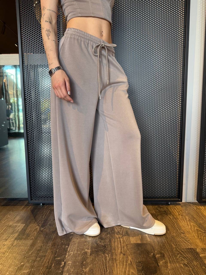 Berna Women's Pants W253095-7 Palazzo, Mud