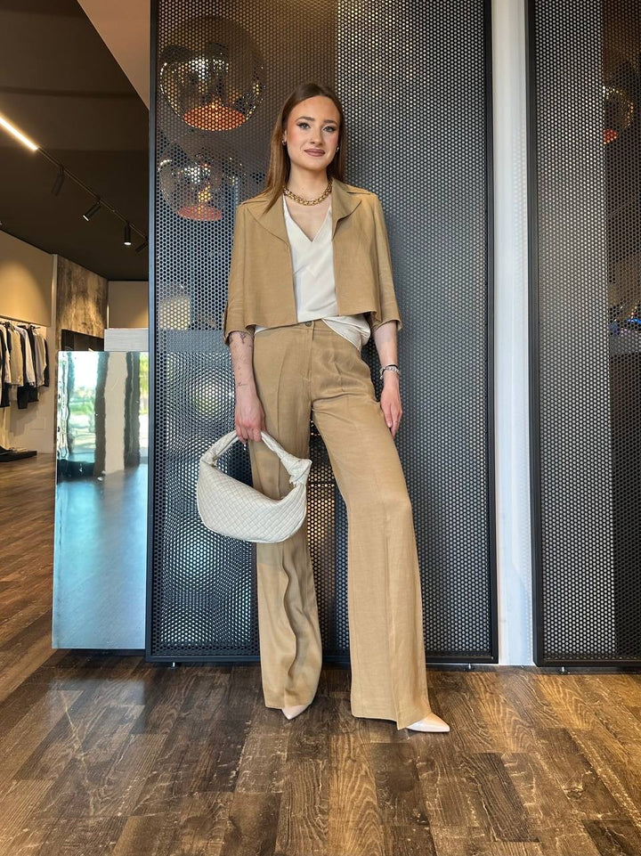 Anitiè Giacca Donna AN30798U147 Beige, Viscosa