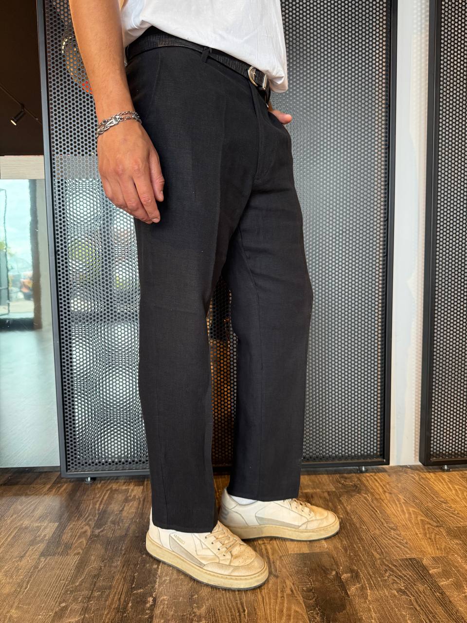 I'm Brian Pantalone Uomo PA3244 Nero, Fondo dritto