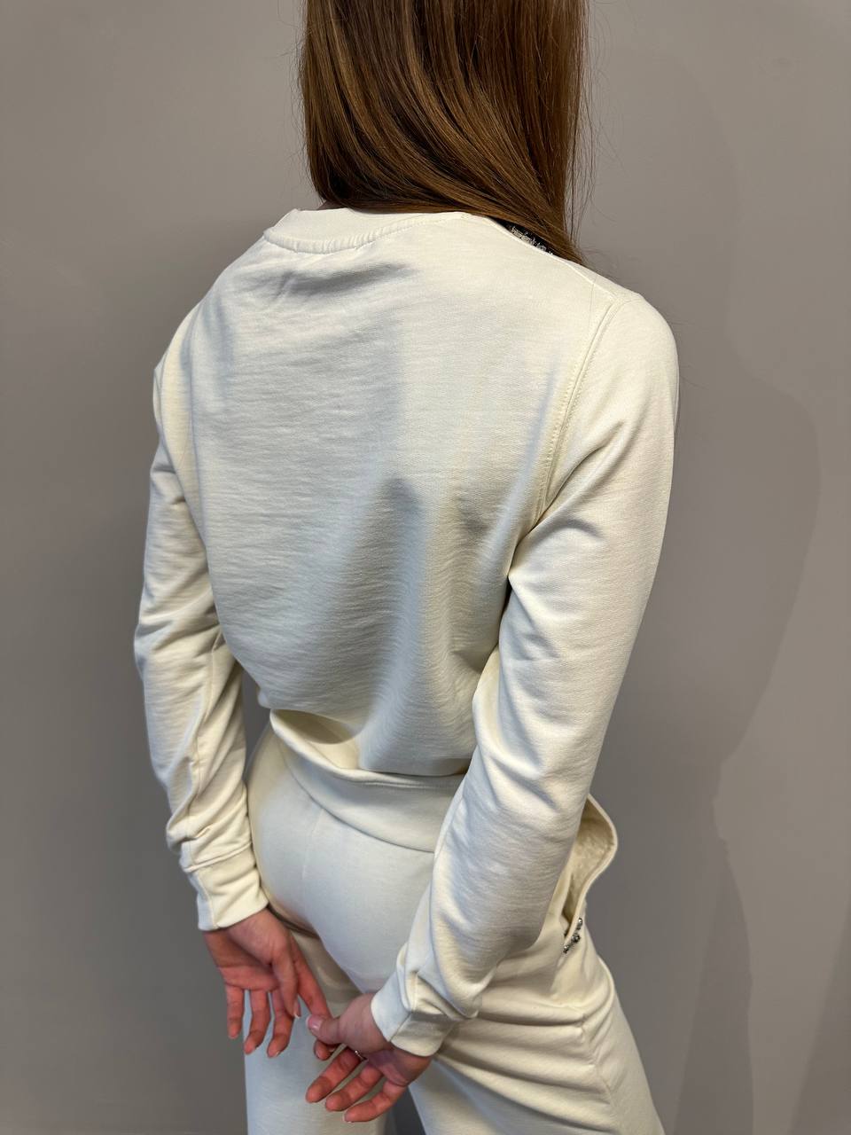 Markup Women's Sweatshirt MW862013 Cream, Cotton