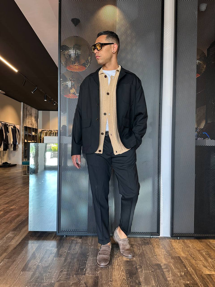 Outfit Giacca Camicia Uomo OF1S2S5J003, Nero