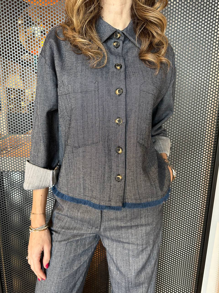 Dixie Camicia Donna CEQRWATA Denim, Cropped, Over