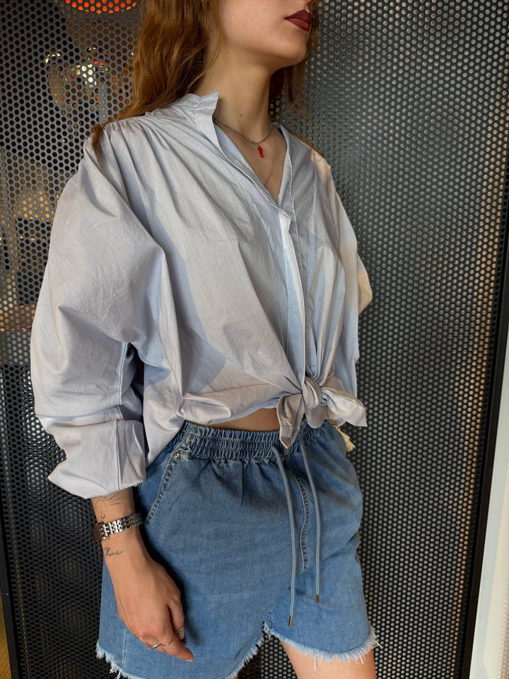 Dixie Camicia Donna CEQEPQLA Celeste, Over, Taglia Unica