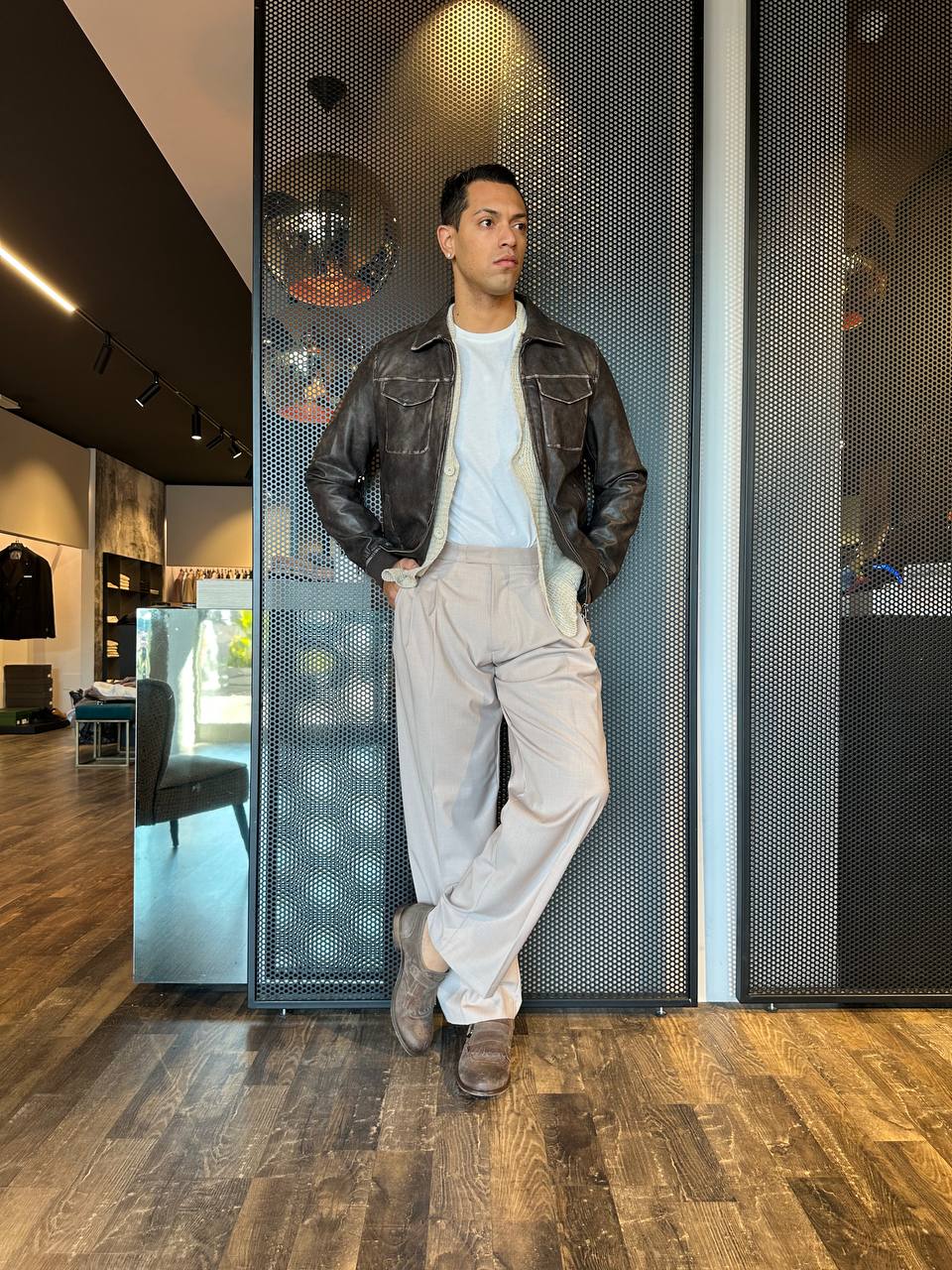 Gianni Lupo Giubbino Uomo GL9810 Marrone, Ecopelle