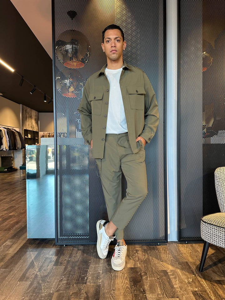 Imperial Men's Shirt Jacket C1I9JBQ Military Green, With Pockets