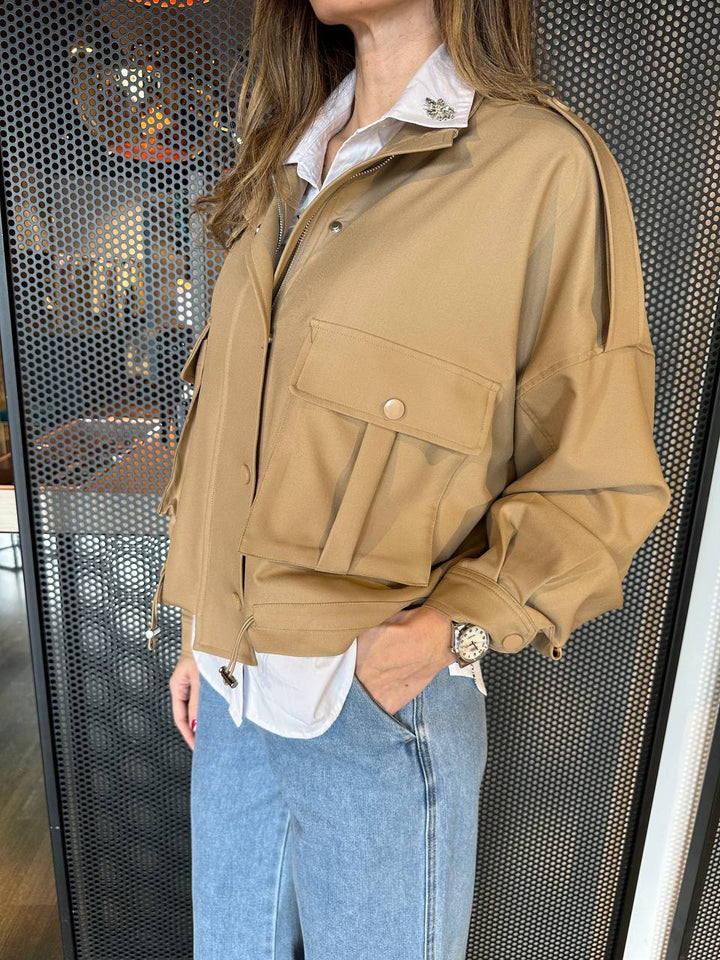Artigli Giacca Bomber Donna ACGI002233 Beige, Tasconi