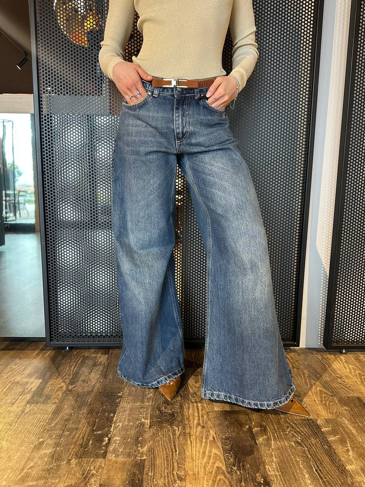 Berna Jeans Donna W253023-30 Palazzo, Cotone