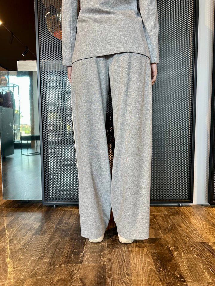 Dixie Pantaloni Donna PDHHWCUA Grigio Melange, Tessuto Felpa, Con Bande