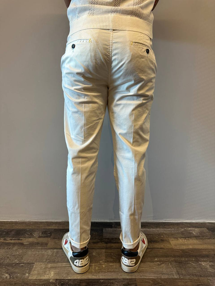 BL11 Pantaloni Uomo 10TROPEA24 Chino Basic, Panna
