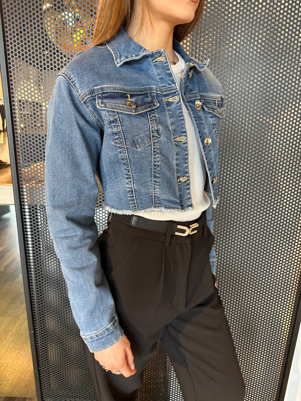 Take Two Women's Jacket DKE8236 Denim, Crop