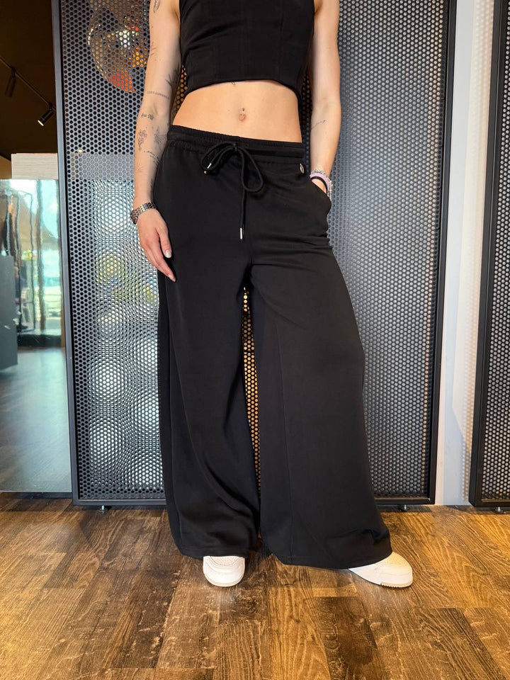 Berna Pantaloni Donna W253095-1 Palazzo, Nero